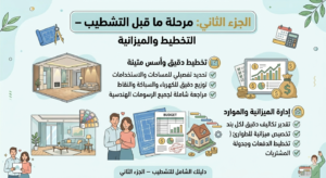 الجزء الثاني: مرحلة ما قبل التشطيب – التخطيط والميزانية 